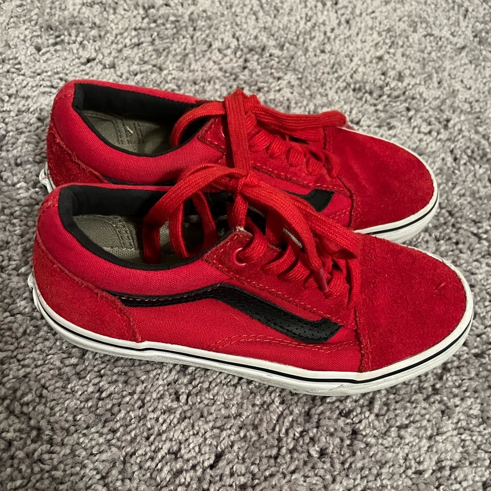 Vans size 1.5 kids | red & black